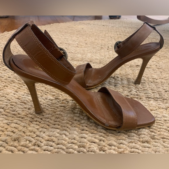 Brown stiletto sandals - size 7 - Picture 3 of 6